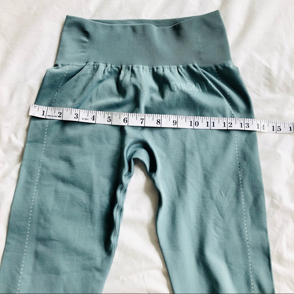 GYMSHARK lightweight seamless leggings turquoise sz S - Picture 9 of 11